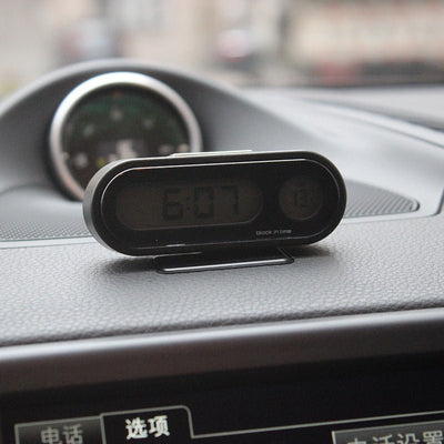 Car Clock Thermometer Two - in - one Luminous Electronic Watch Car - Zambeel