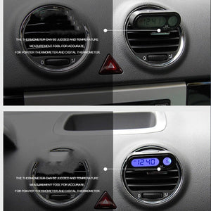 Car Clock Thermometer Two - in - one Luminous Electronic Watch Car - Zambeel