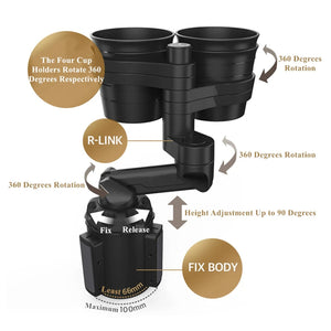 Car Cup Holder With Wireless Charging - Zambeel