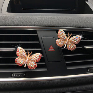 Car Interior Perfume Clip Exquisite Butterfly Diamond Air Conditioner - Zambeel