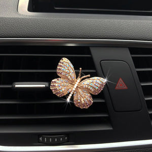 Car Interior Perfume Clip Exquisite Butterfly Diamond Air Conditioner - Zambeel