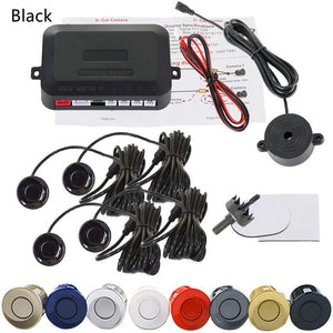 Car LED Crescent Buzzer Parking Sensor 4 Probes - Zambeel