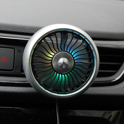 Car Usb Fan Air Outlet Lighting Creative Car Interior Car Auto Supplies - Zambeel