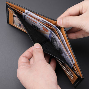 Carbon Fiber Wallet Men's Card Holder One - Piece Zipper - Zambeel