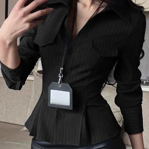 Casual Resort Button - Down Long - Sleeve Shirt Top For Women - Zambeel