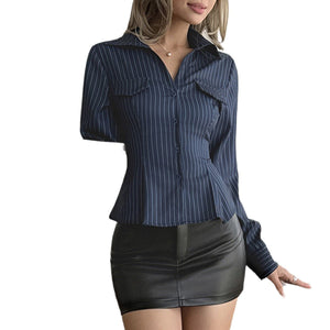 Casual Resort Button - Down Long - Sleeve Shirt Top For Women - Zambeel