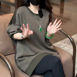 Casual Versatile Women's Crew - neck Sweatshirt - Zambeel