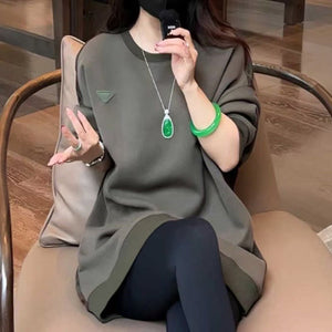 Casual Versatile Women's Crew - neck Sweatshirt - Zambeel