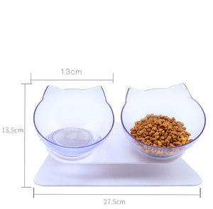 Cat Bowl Dog Bowl Cat Single Bowl Non - slip Cat Bowl Oblique Mouth - Zambeel
