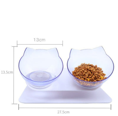Cat Bowl Dog Bowl Cat Single Bowl Non - slip Cat Bowl Oblique Mouth - Zambeel