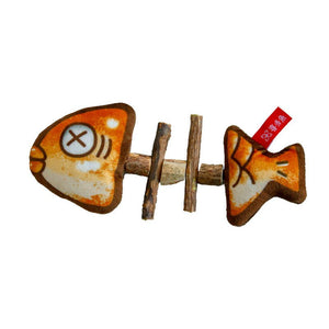 Cat Fishbone Wood Simulation Molar Toy Pet Products - Zambeel