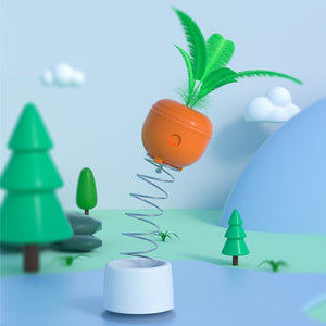Cat Leaking Food Toy Self - Playing Tumbler Toys Funny Swing Feeder Carrot Kitten Puzzle Interactive Game Exercise Pet Supplies - Zambeel