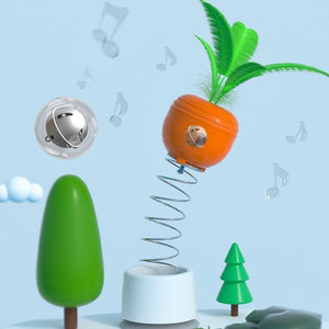 Cat Leaking Food Toy Self - Playing Tumbler Toys Funny Swing Feeder Carrot Kitten Puzzle Interactive Game Exercise Pet Supplies - Zambeel