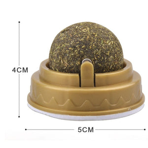 Catnip Balls Cat Treats Rotary Molar Teeth Cleaning - Zambeel