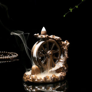 Ceramic Flow Smoke Backflow Incense Burner Indoor Creative Aromatherapy Burner Ornaments Ornamental Sandalwood Incense Sticks Shui Mu Nianhua - Zambeel