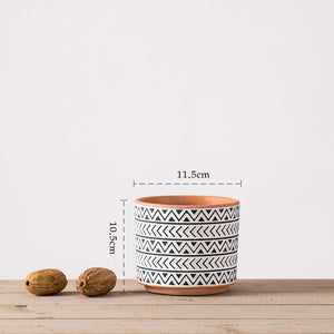 Ceramic Flower Pots Nordic Style Geometric Flower Pots - Zambeel