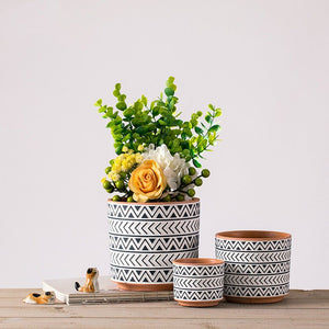 Ceramic Flower Pots Nordic Style Geometric Flower Pots - Zambeel