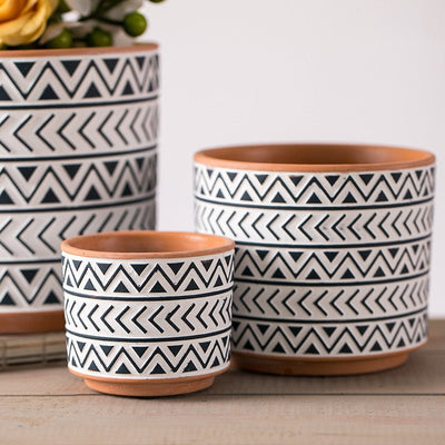 Ceramic Flower Pots Nordic Style Geometric Flower Pots - Zambeel