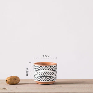 Ceramic Flower Pots Nordic Style Geometric Flower Pots - Zambeel