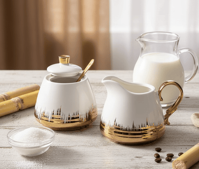 Ceramic Sugar & Milk Pot Set - Zambeel