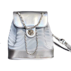 Chain Backpack Women's Water Ripple Fashion Travel Backpack Bags - Zambeel
