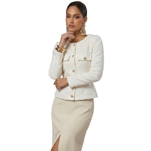 Chanel - style Coat 2025 FallWinter French Long - Sleeve Jacket For Women - Zambeel