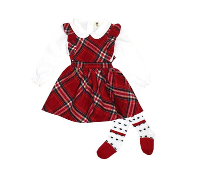 Checked Dress For Girls - Zambeel