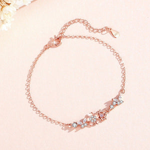 Cherry Blossom Sterling Silver 925 Bracelet For Women - Zambeel