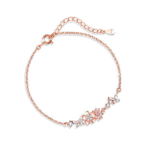 Cherry Blossom Sterling Silver 925 Bracelet For Women - Zambeel