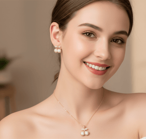 Cherry Sparkle Crystal Jewelry Set - Zambeel