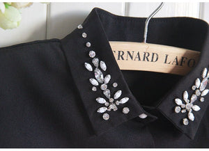 Chiffon Rhinestone Fake Collar Shirt Women's Shawl - Zambeel