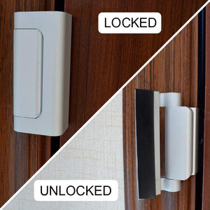 Child Safety Door Reinforced Lock With 3 Inches Stop Aluminum Alloy Hinge Upgrade Night Lock - Zambeel