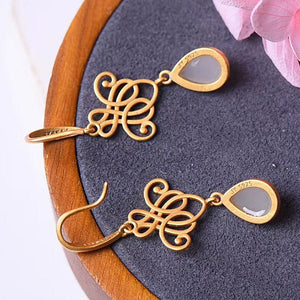 Chinese Knot Water Drop Classic Elegant Earrings For Women - Zambeel