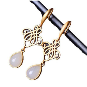 Chinese Knot Water Drop Classic Elegant Earrings For Women - Zambeel