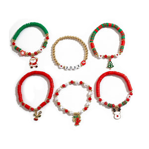Christmas Candy Polymer Clay CCB Bracelet Suit - Zambeel