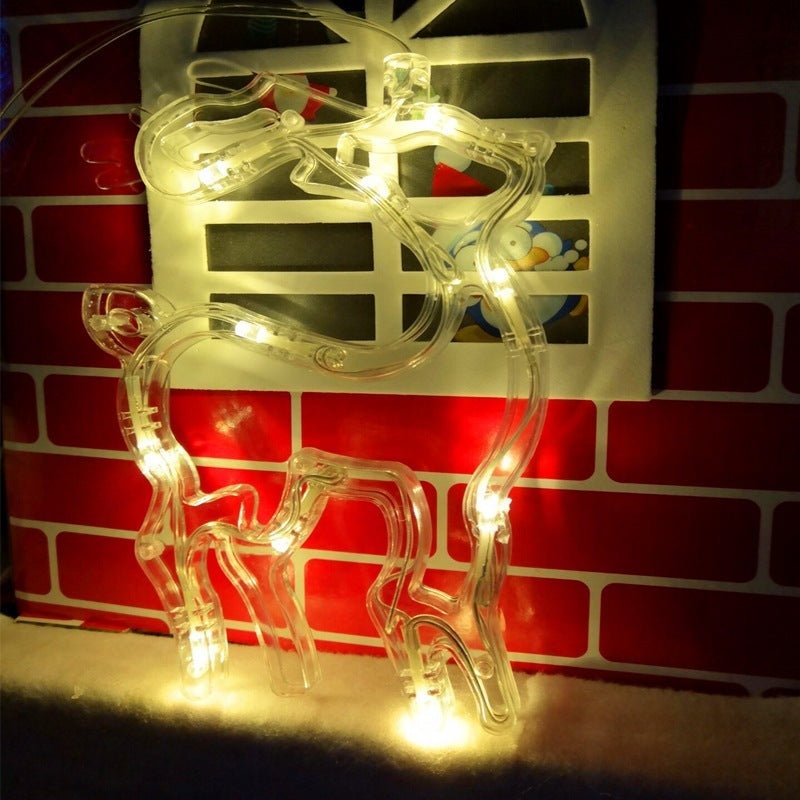Christmas Lights LED Fawn Bells Pine Tree Stars Moon Shaped Decorative Lights - Zambeel