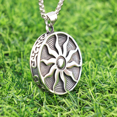 Classic Fashion Sun Totem Titanium Steel Pendant - Zambeel