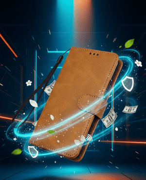 Classic Leather Wallet Flip Case - Zambeel