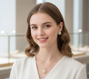 Classic Pearl Pendant Jewelry Set - Zambeel
