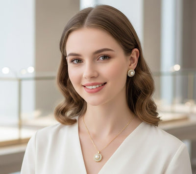 Classic Pearl Pendant Jewelry Set - Zambeel