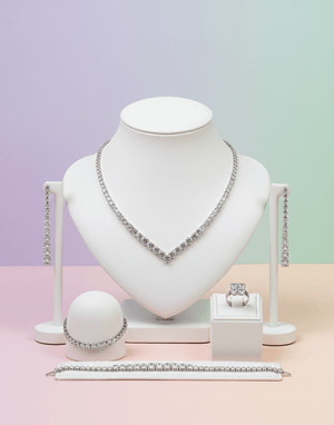 Classic V - Cut Crystal Jewelry Set - Zambeel