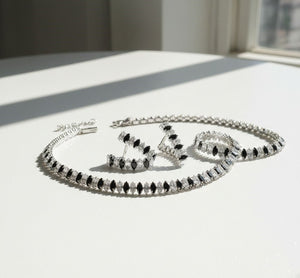 Classic White Crystal Marquise Cut Jewelry Set - Zambeel