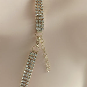 Clavicle Chain Wedding Dress Studio Popular Ornament Three - layer Zircon Necklace - Zambeel