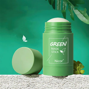 Cleansing Green Tea Mask Clay Stick Oil Control Anti - Acne Whitening Seaweed Mask Skin Care - Zambeel