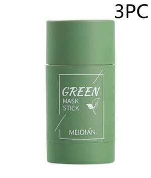Cleansing Green Tea Mask Clay Stick Oil Control Anti - Acne Whitening Seaweed Mask Skin Care - Zambeel
