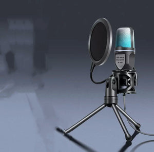 Clear Full RGB Capacitor Esports Gaming Desktop Microphone Computer Microphone - Zambeel
