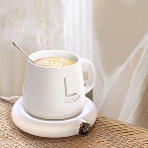 Coffee Mug Warmer Warm Coaster Smart Heating Cup Thermal Insulation Constant Temperature Coaster Heating Pad Desktop - Zambeel