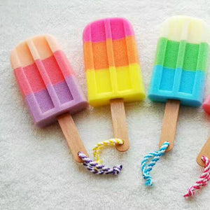 Color Random 1Pc Soft Shower Sponge Cute New Design Ice Cream Shaped Stick Bathroom Bathing Washing Sponges P5 China - Zambeel