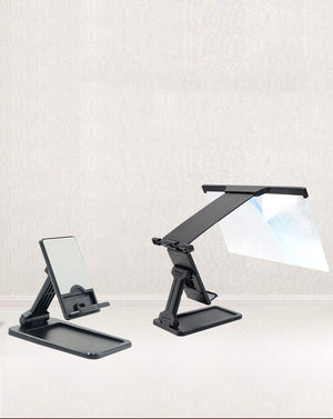 Compatible with Apple, 12 Inch Mobile Phone Screen Amplifier For IPad Movie Folding Shading 3D Screen Mobile Phone Amplifier Magnifier Cellphone Holder - Zambeel