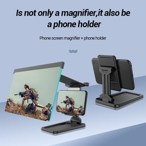 Compatible with Apple, 12 Inch Mobile Phone Screen Amplifier For IPad Movie Folding Shading 3D Screen Mobile Phone Amplifier Magnifier Cellphone Holder - Zambeel